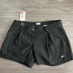 Armani New Girls Kids METALLIC THREAD SHORTS w/ BOW - Size: 16A - NEW